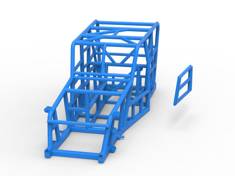 Frame of Dwarf car Scale 1 to 25 3D Print Model