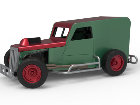 Dwarf car while turning Scale 1 to 25 3D Print Model