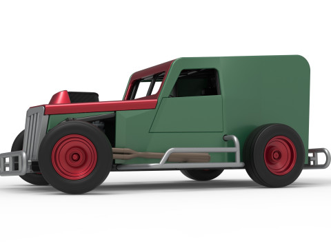 Dwarf car while turning Scale 1 to 25 3D Print Model