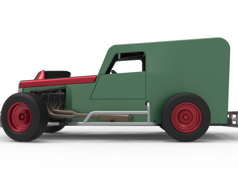 Dwarf car while turning Scale 1 to 25 3D Print Model