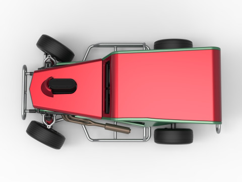 Dwarf car while turning Scale 1 to 25 3D Print Model