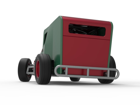 Dwarf car while turning Scale 1 to 25 3D Print Model