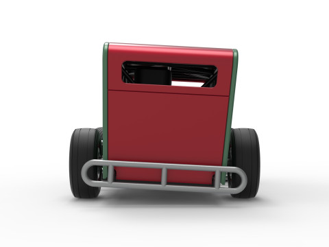 Dwarf car while turning Scale 1 to 25 3D Print Model