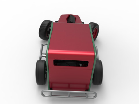 Dwarf car while turning Scale 1 to 25 3D Print Model