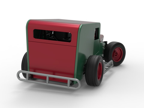 Dwarf car while turning Scale 1 to 25 3D Print Model