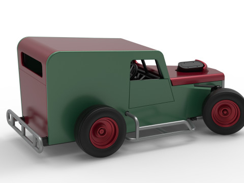 Dwarf car while turning Scale 1 to 25 3D Print Model