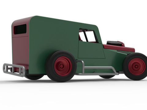 Dwarf car while turning Scale 1 to 25 3D Print Model