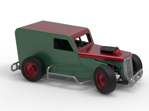 Dwarf car while turning Scale 1 to 25 3D Print Model