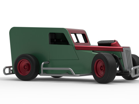 Dwarf car while turning Scale 1 to 25 3D Print Model