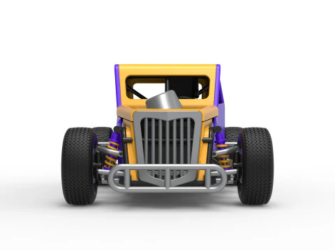 Dwarf car Version 2 Scale 1 to 25 3D Print Model
