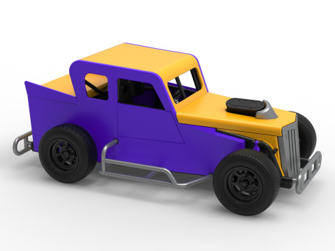 Dwarf car Version 2 Scale 1 to 25 3D Print Model