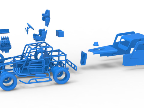 Dwarf car Version 2 Scale 1 to 25 3D Print Model