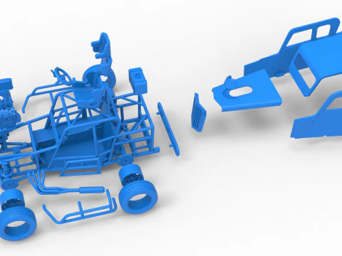 Dwarf car Version 2 Scale 1 to 25 3D Print Model