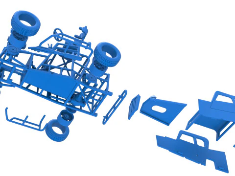 Dwarf car Version 2 Scale 1 to 25 3D Print Model