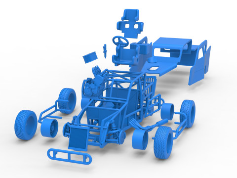 Dwarf car Version 2 Scale 1 to 25 3D Print Model