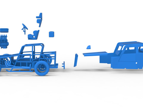 Dwarf car Version 2 Scale 1 to 25 3D Print Model