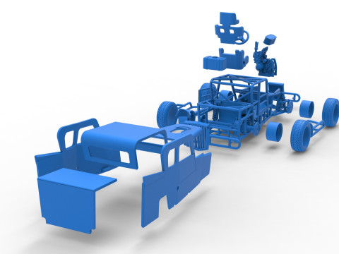 Dwarf car Version 2 Scale 1 to 25 3D Print Model