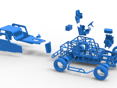 Dwarf car Version 2 Scale 1 to 25 3D Print Model