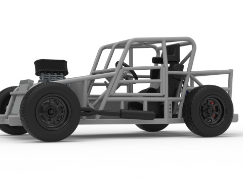 Dwarf car Base Version 2 Scale 1 to 25 3D Print Model