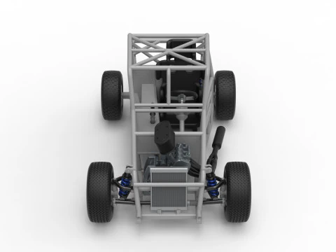 Dwarf car Base Version 2 Scale 1 to 25 3D Print Model
