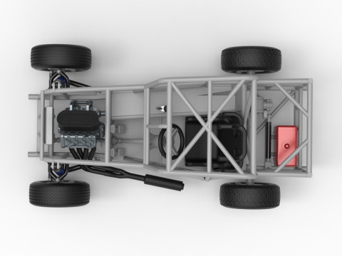 Dwarf car Base Version 2 Scale 1 to 25 3D Print Model