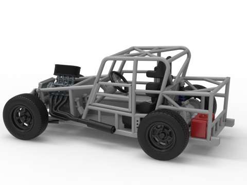 Dwarf car Base Version 2 Scale 1 to 25 3D Print Model