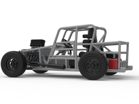 Dwarf car Base Version 2 Scale 1 to 25 3D Print Model