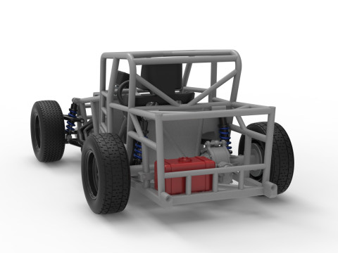 Dwarf car Base Version 2 Scale 1 to 25 3D Print Model