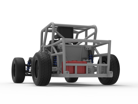 Dwarf car Base Version 2 Scale 1 to 25 3D Print Model