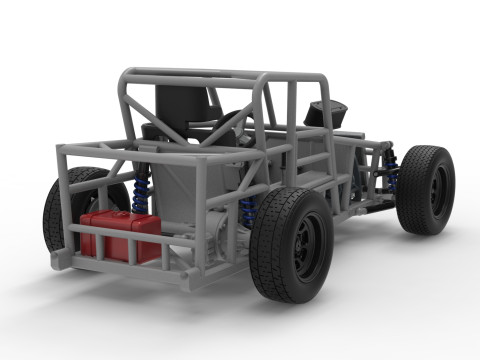 Dwarf car Base Version 2 Scale 1 to 25 3D Print Model