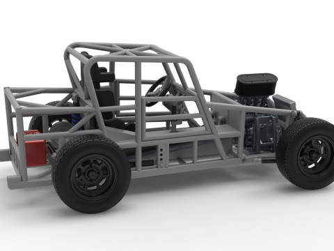 Dwarf car Base Version 2 Scale 1 to 25 3D Print Model