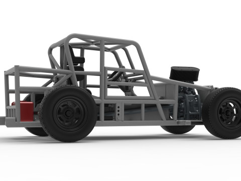 Dwarf car Base Version 2 Scale 1 to 25 3D Print Model