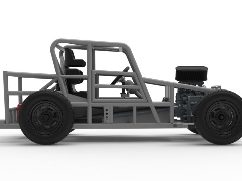 Dwarf car Base Version 2 Scale 1 to 25 3D Print Model