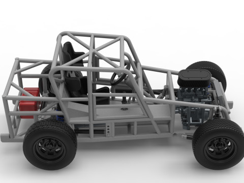 Dwarf car Base Version 2 Scale 1 to 25 3D Print Model