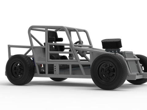 Dwarf car Base Version 2 Scale 1 to 25 3D Print Model