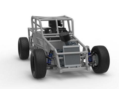 Dwarf car Base Version 2 Scale 1 to 25 3D Print Model