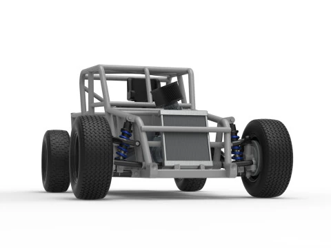 Dwarf car Base Version 2 Scale 1 to 25 3D Print Model