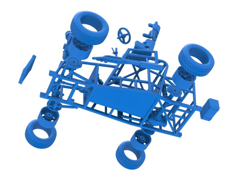 Dwarf car Base Version 2 Scale 1 to 25 3D Print Model