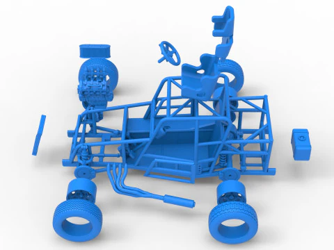 Dwarf car Base Version 2 Scale 1 to 25 3D Print Model