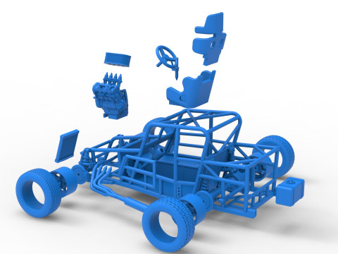 Dwarf car Base Version 2 Scale 1 to 25 3D Print Model