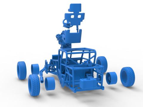 Dwarf car Base Version 2 Scale 1 to 25 3D Print Model