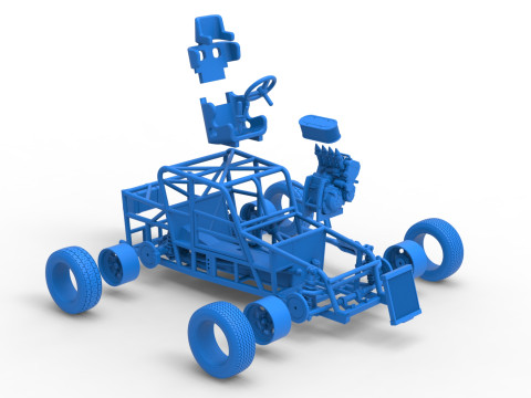 Dwarf car Base Version 2 Scale 1 to 25 3D Print Model