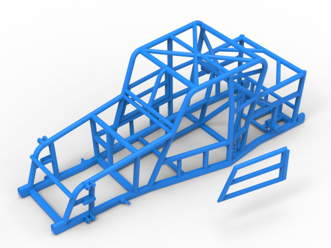 Frame of Dwarf car Version 2 Scale 1 to 25 3D Print Model