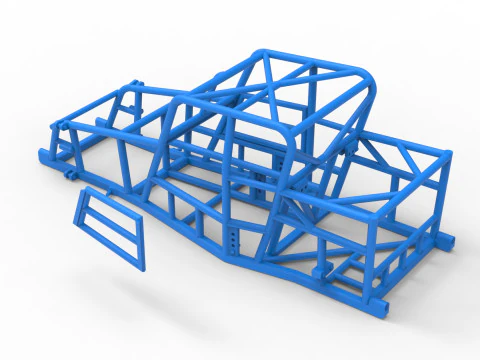 Frame of Dwarf car Version 2 Scale 1 to 25 3D Print Model