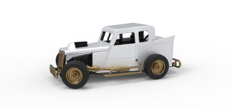 Dwarf car while turning Version 2 Scale 1 to 25 3D Print Model .c4d .max .obj .3ds .fbx .stl .blend