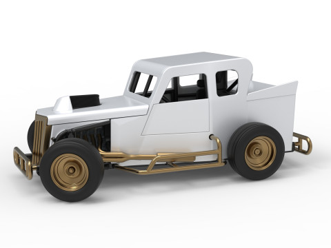 Dwarf car while turning Version 2 Scale 1 to 25 3D Print Model