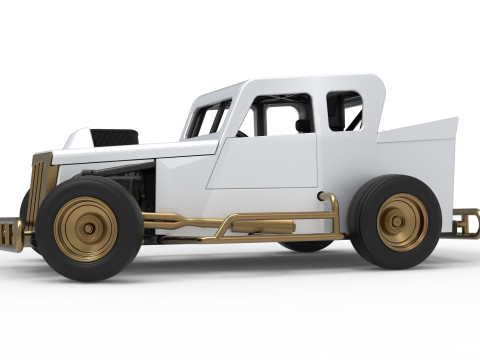 Dwarf car while turning Version 2 Scale 1 to 25 3D Print Model