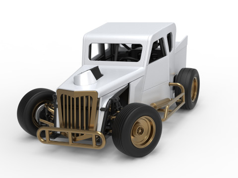 Dwarf car while turning Version 2 Scale 1 to 25 3D Print Model