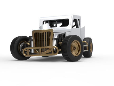 Dwarf car while turning Version 2 Scale 1 to 25 3D Print Model