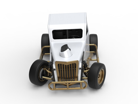 Dwarf car while turning Version 2 Scale 1 to 25 3D Print Model